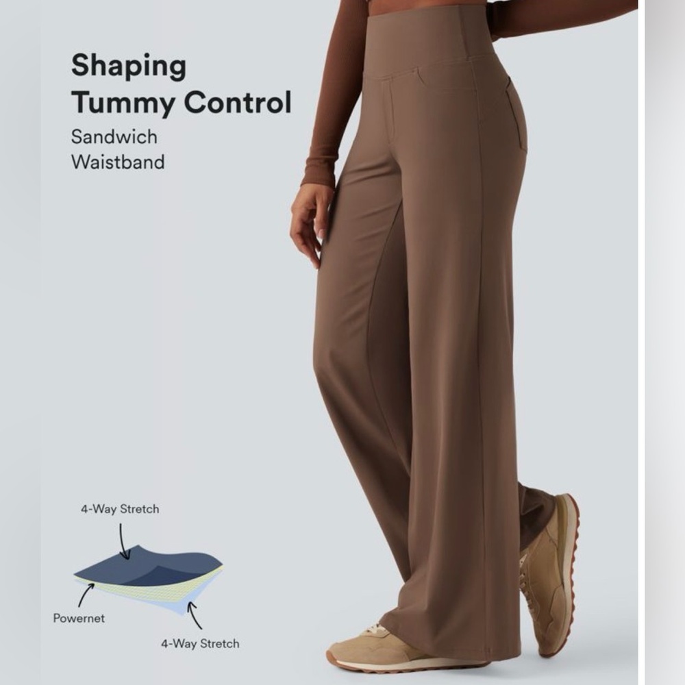HALARA Day Stretch High Waisted Tummy Control Wide Leg Yoga Pants size S NWT!